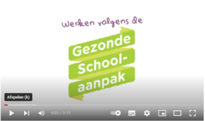 screenshot van een filmpje over gezonde school aanpak