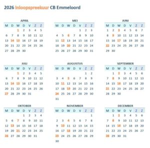 Inloopspreekuren 2026 CB Emmeloord